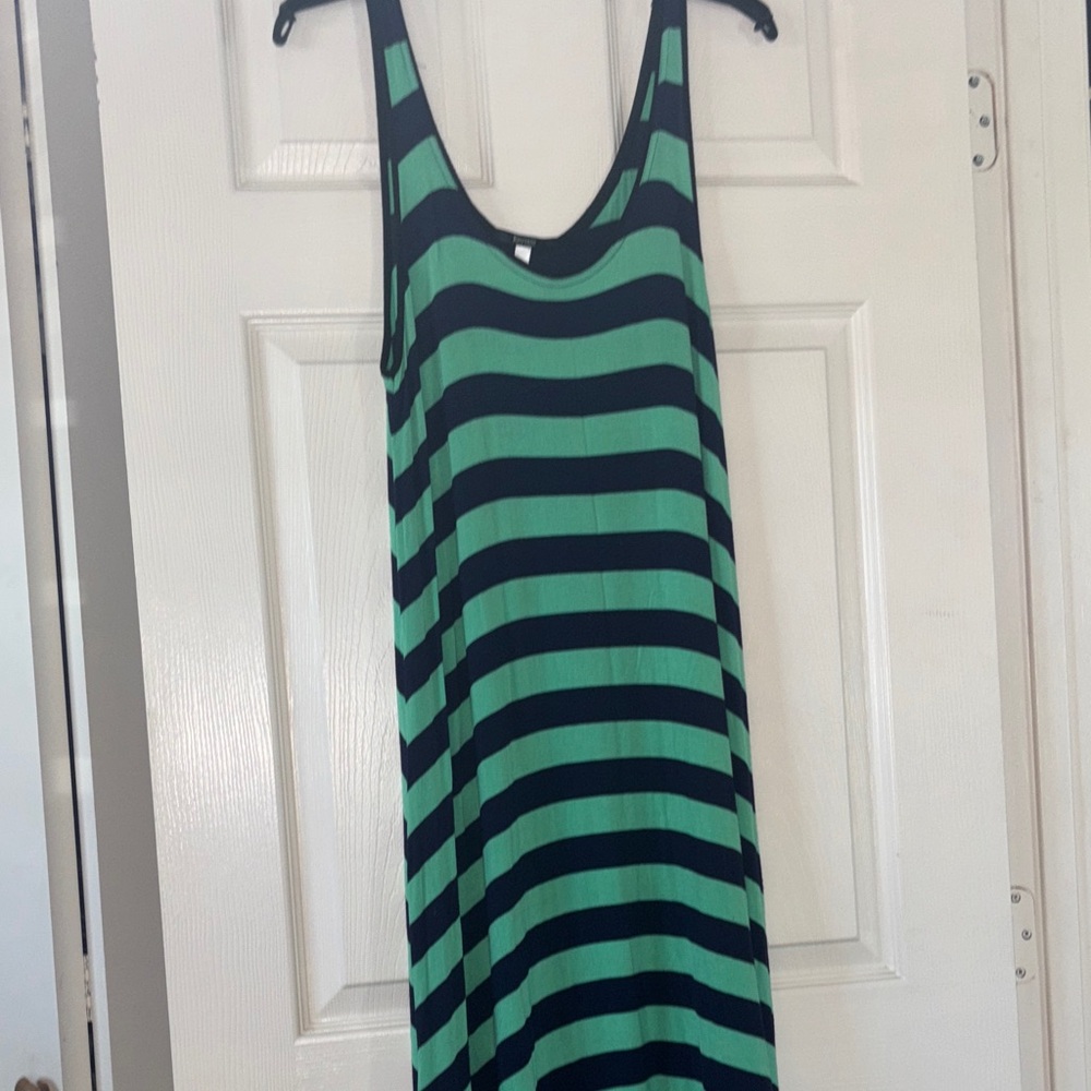 Kensie Green and Black Asymmetrical Dress